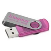 Código: 64709  PEN DRIVE 8 GB USB HD PORTATIL KINGSTON ROSA