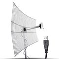 Código: 66645 WIRELESS ANTENA USB PARABOLICA GRADE 10M 25DBI